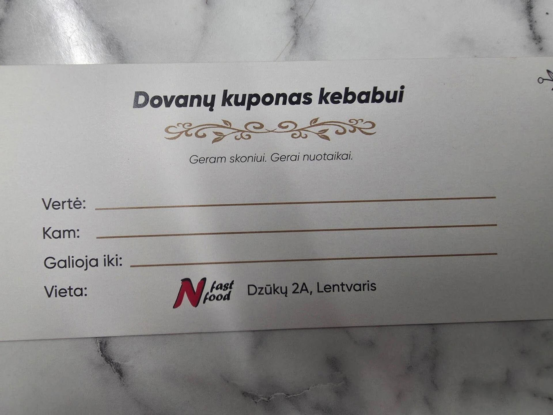 Dovanų kuponas
